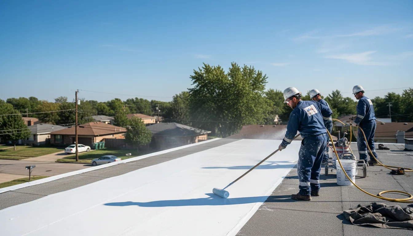 Commercial roof coating in Waldo, KS near me